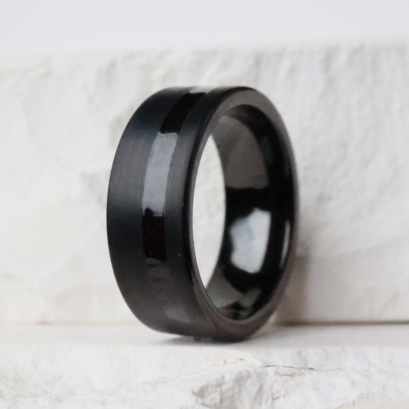 Ancient Oak Black Wedding Ring