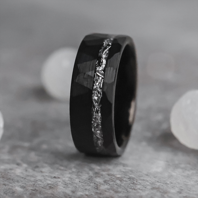 8mm Forged Meteorite Wedding Band