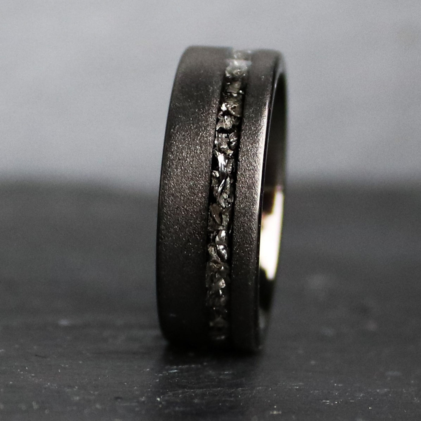 Gibeon Meteorite Wedding Ring from Thorum