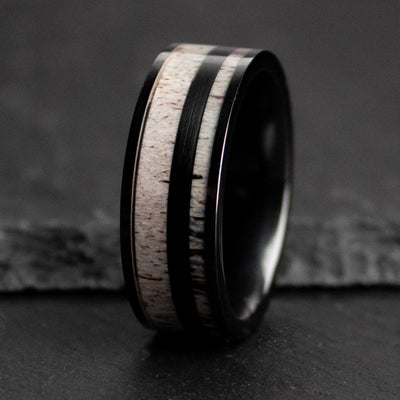 The Blackthorn Deer Antler Ring