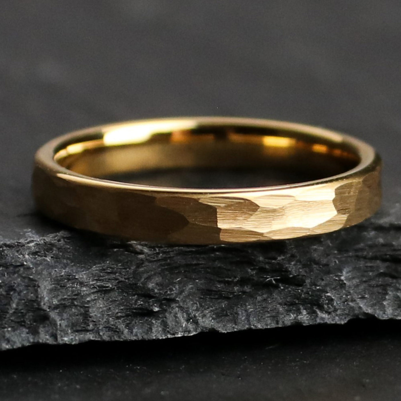 Rustic Gold Stackable Womens Wedding Ring