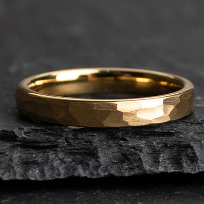 Hammered Tungsten Womens Wedding Band