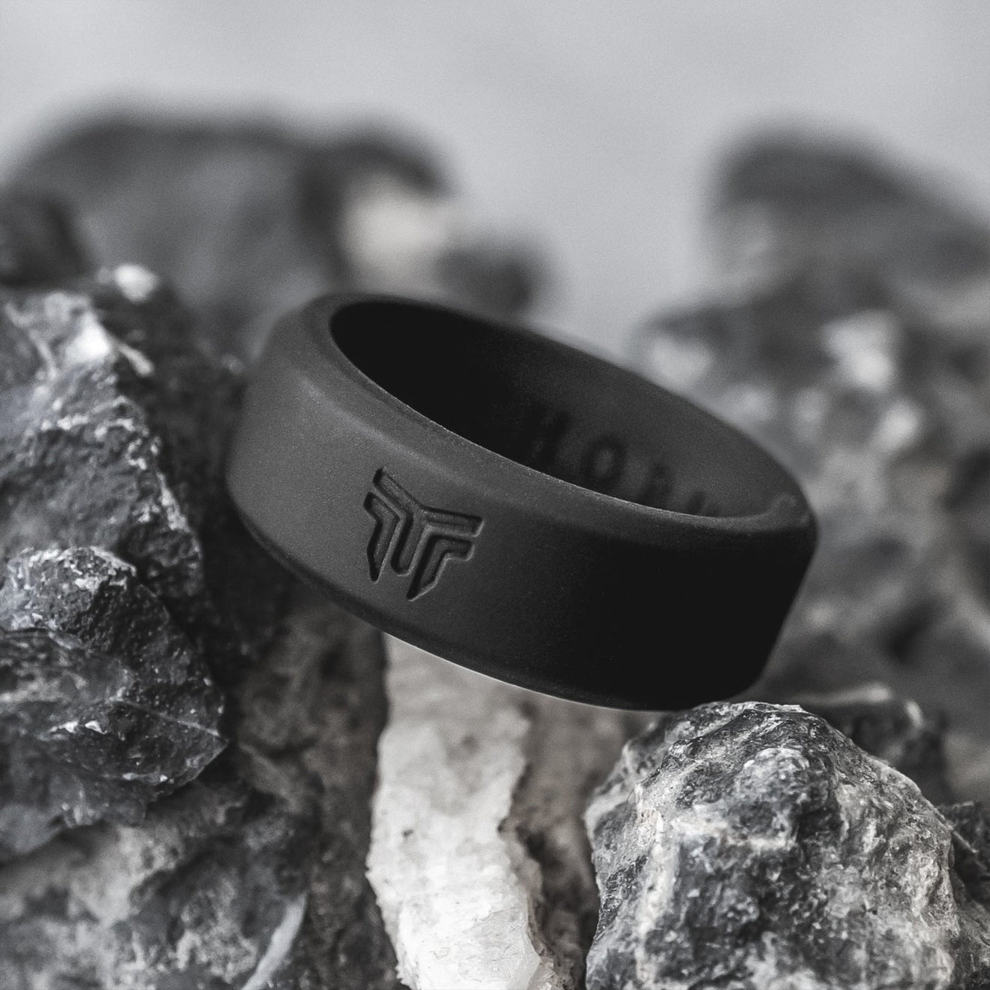 Matte Black Silicone Wedding Band