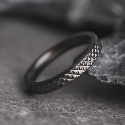 2mm Knurled Wedding Ring