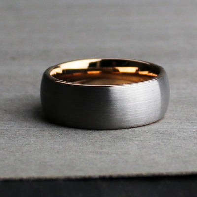 Silver Brushed Tungsten Men's 8mm Wedding Band