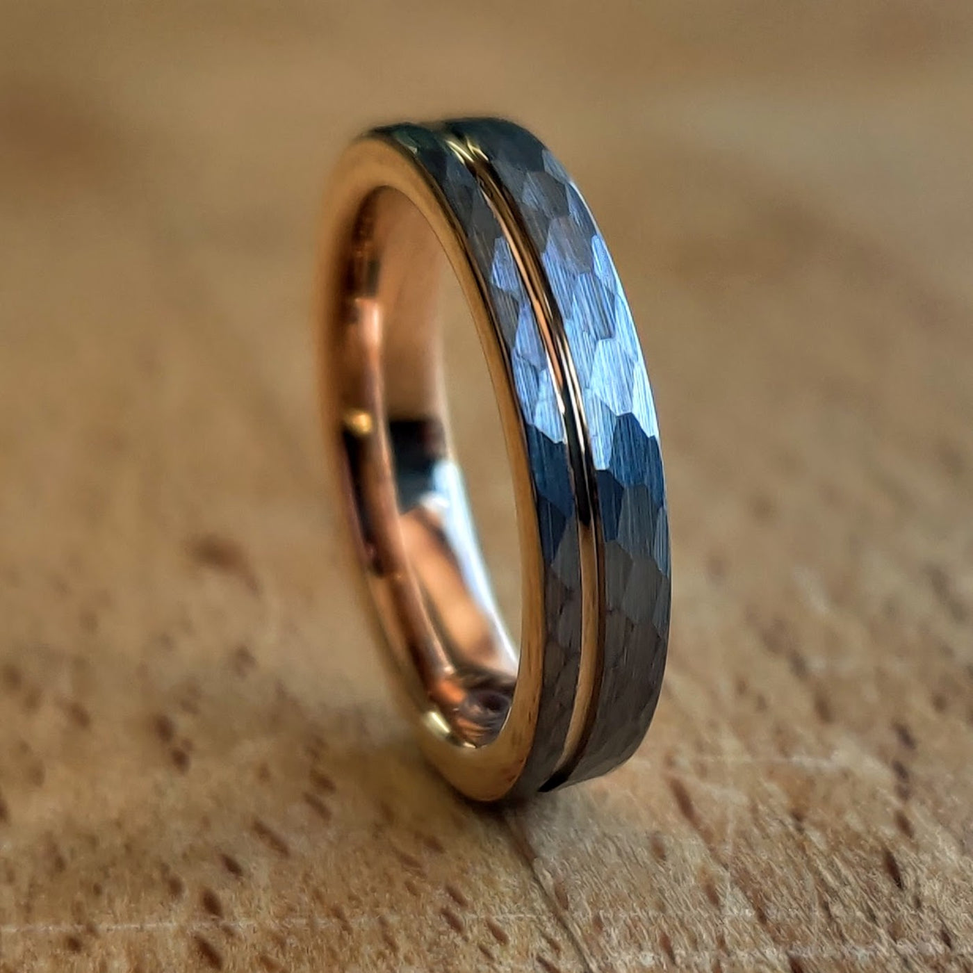 Women's Hammered Rose Gold Ring | Thorum