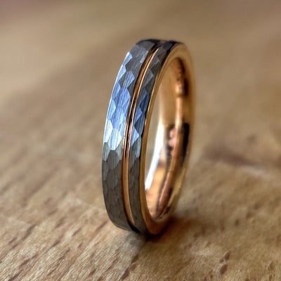 Women's Hammered Rose Gold Ring | Thorum