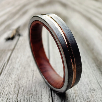 Desert Ironwood and Rose Gold Women's Ring | Thorum