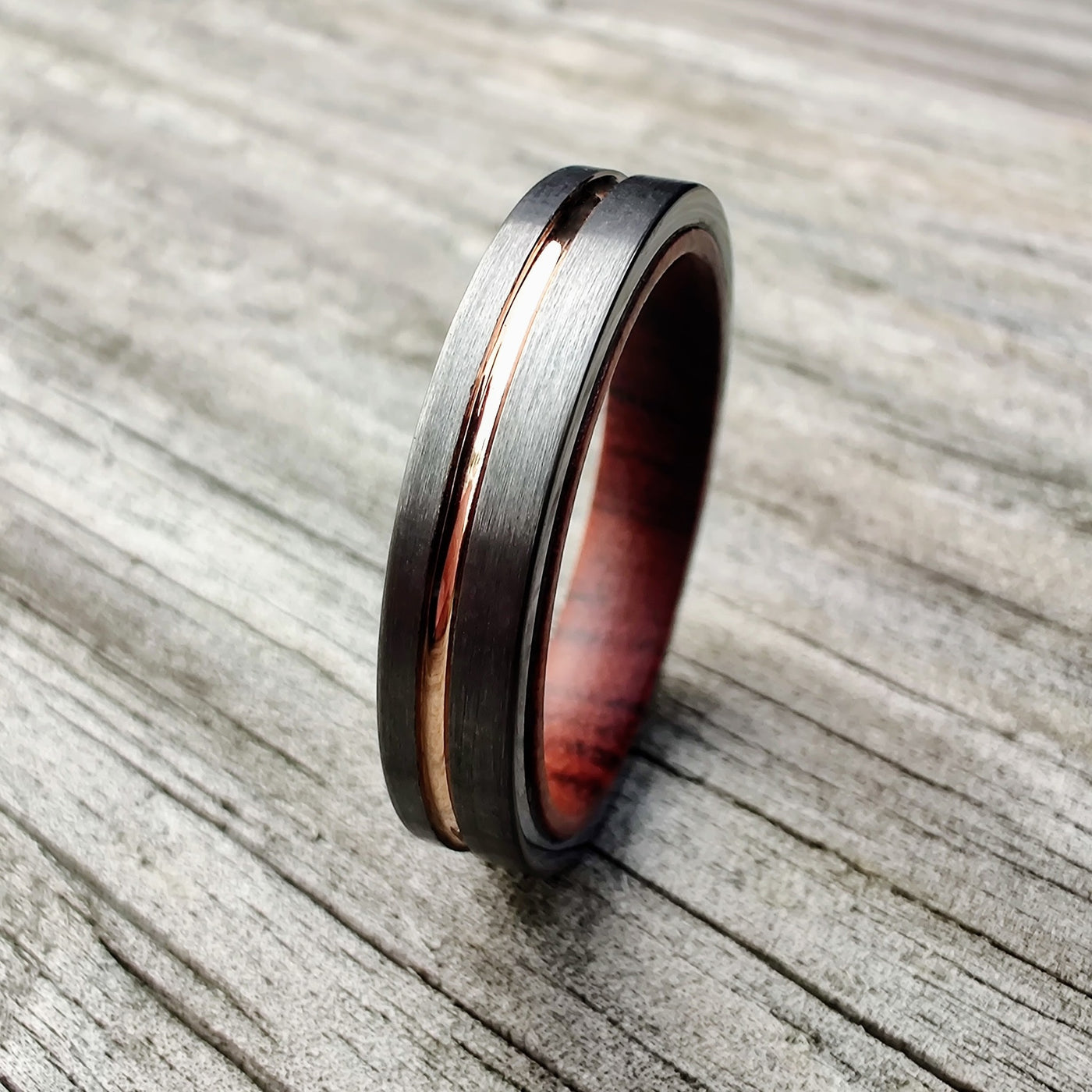 Desert Ironwood and Rose Gold Women's Ring | Thorum