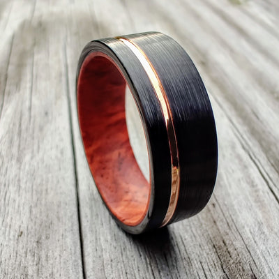 Black Rose Gold Wood Ring | Thorum