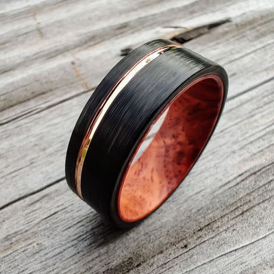 Black Rose Gold Wood Ring | Thorum