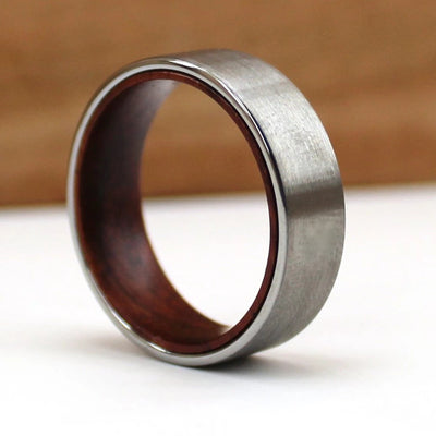 The Redwood | Wood and Metal Wedding Ring | Thorum