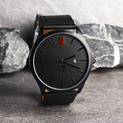 Redwood Wood Men's Black Modern Watch | Thorum