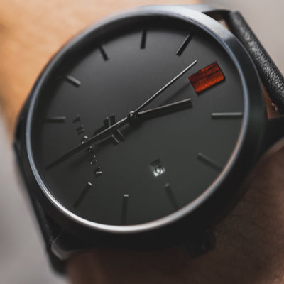 Redwood Wood Men's Black Modern Watch | Thorum