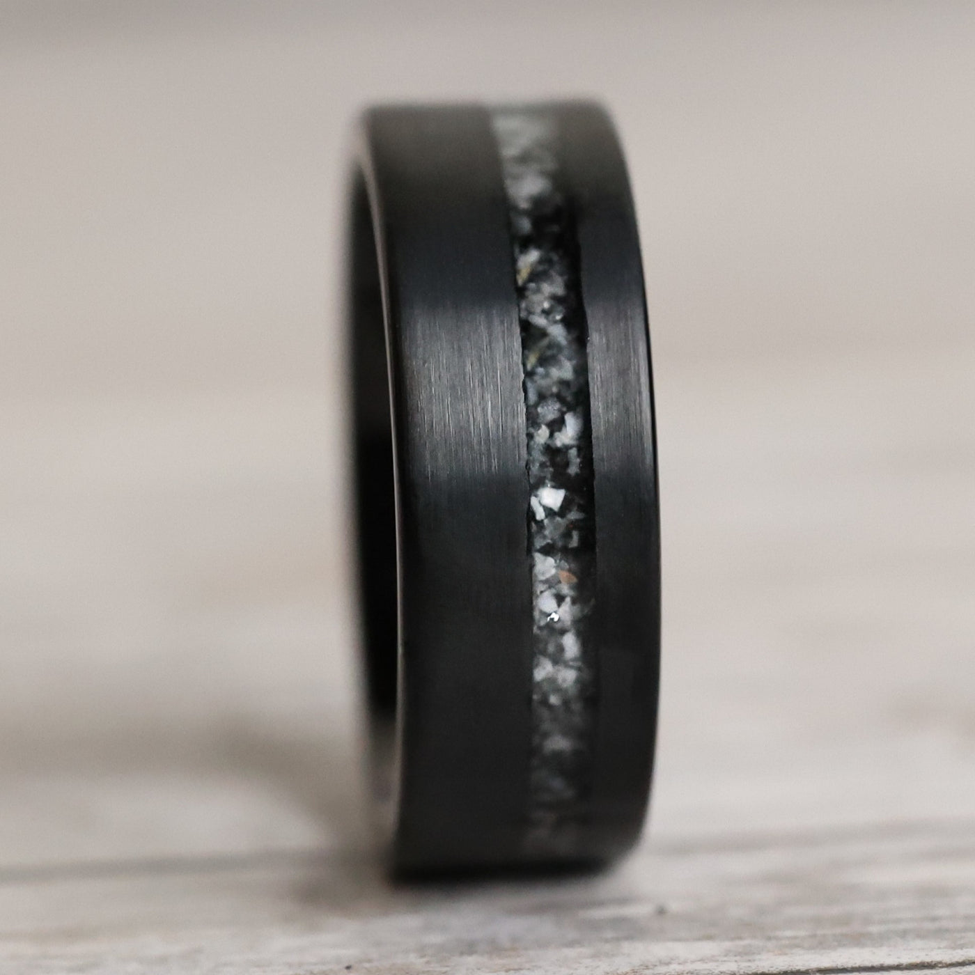 The Sistine | Men's Church Marble Black Wedding Ring | Thorum