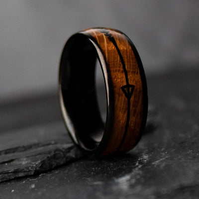 The Straight Shooter | Men's Whiskey Barrel Wedding Ring | Thorum