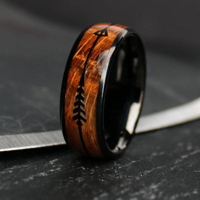 The Straight Shooter | Men's Whiskey Barrel Wedding Ring | Thorum