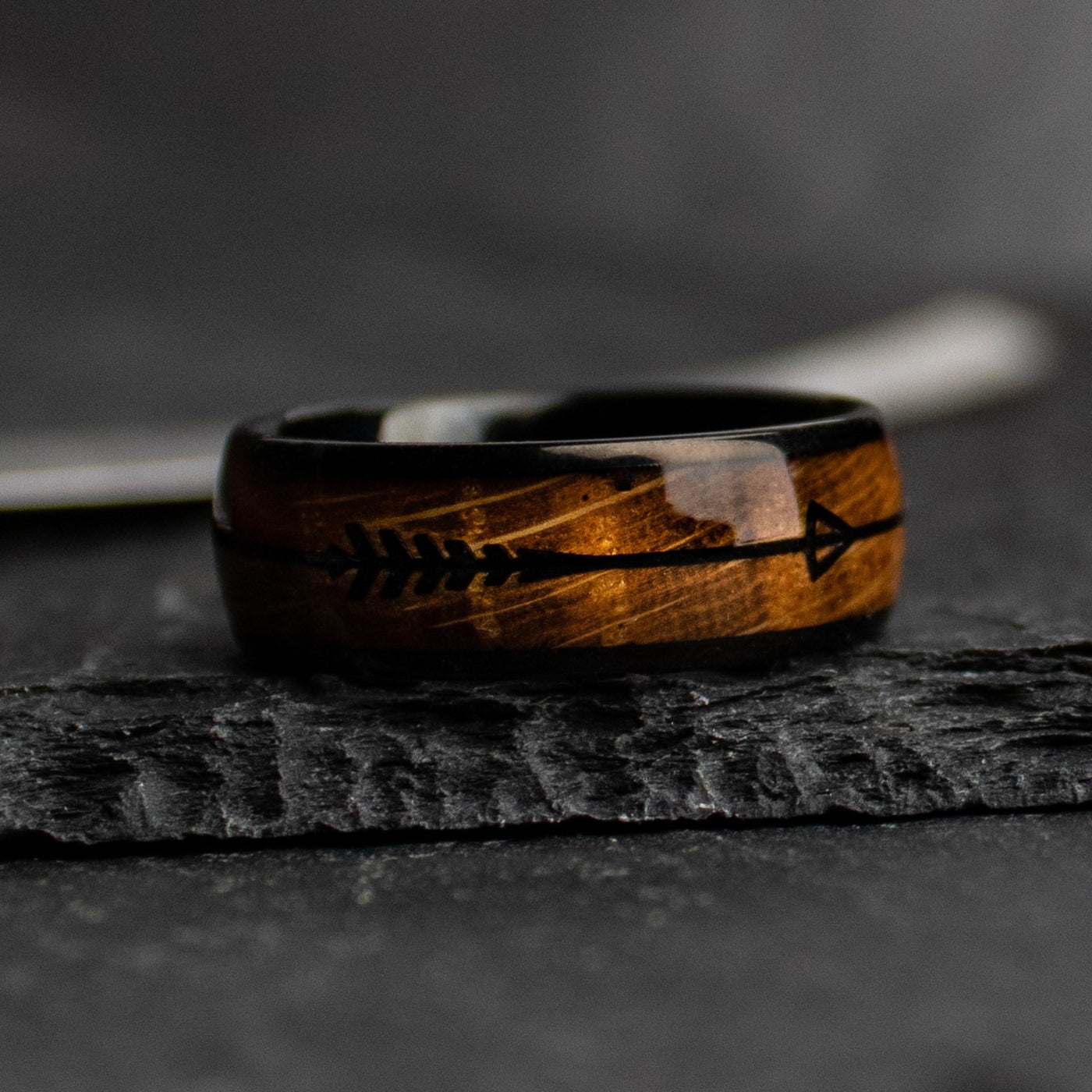 The Straight Shooter | Men's Whiskey Barrel Wedding Ring | Thorum