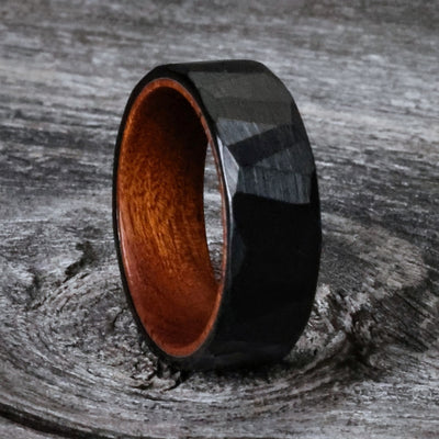 The Titan | Hammered Black Ironwood Ring | Thorum