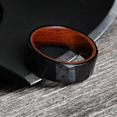 The Titan | Hammered Black Ironwood Ring | Thorum