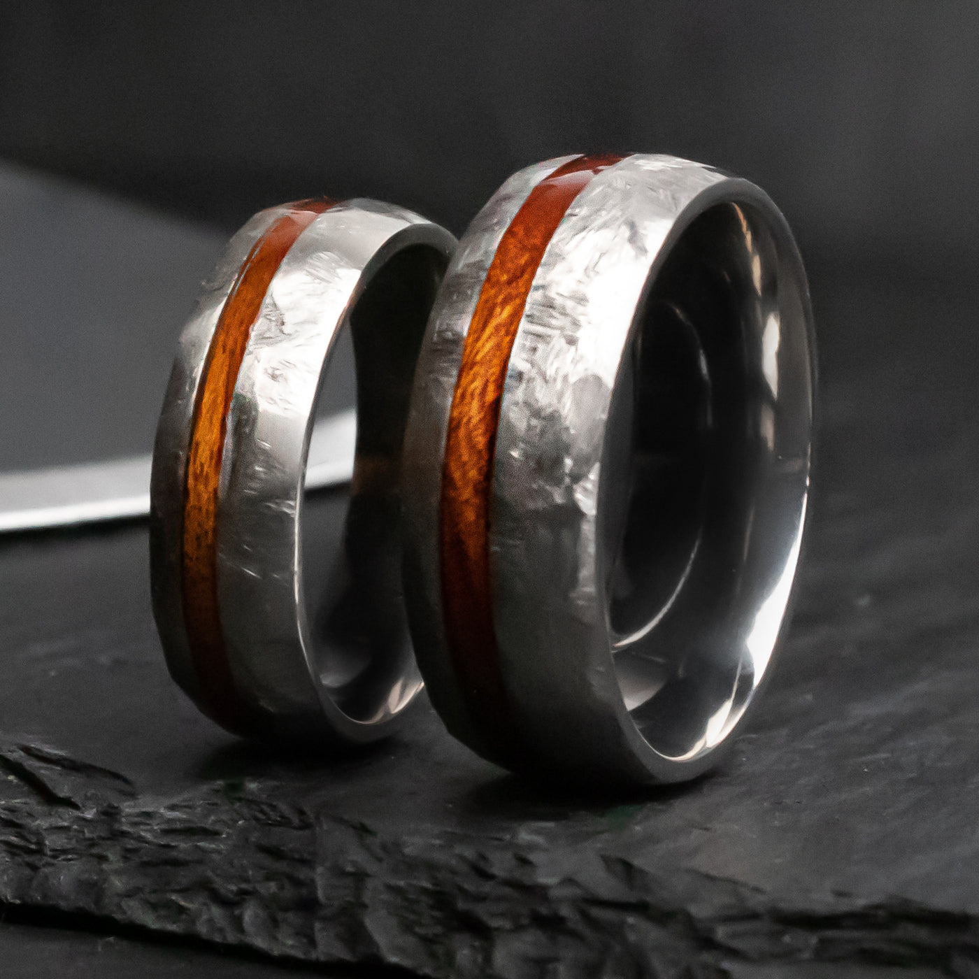 The Vitae Set | Ironwood Wedding Rings | Thorum