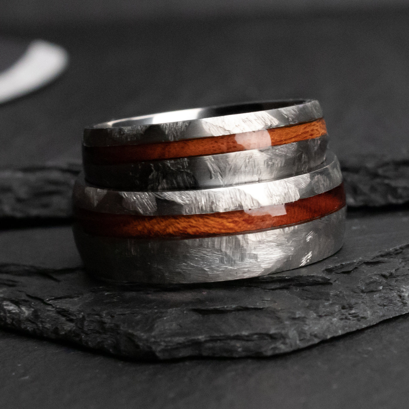 The Vitae Set | Ironwood Wedding Rings | Thorum