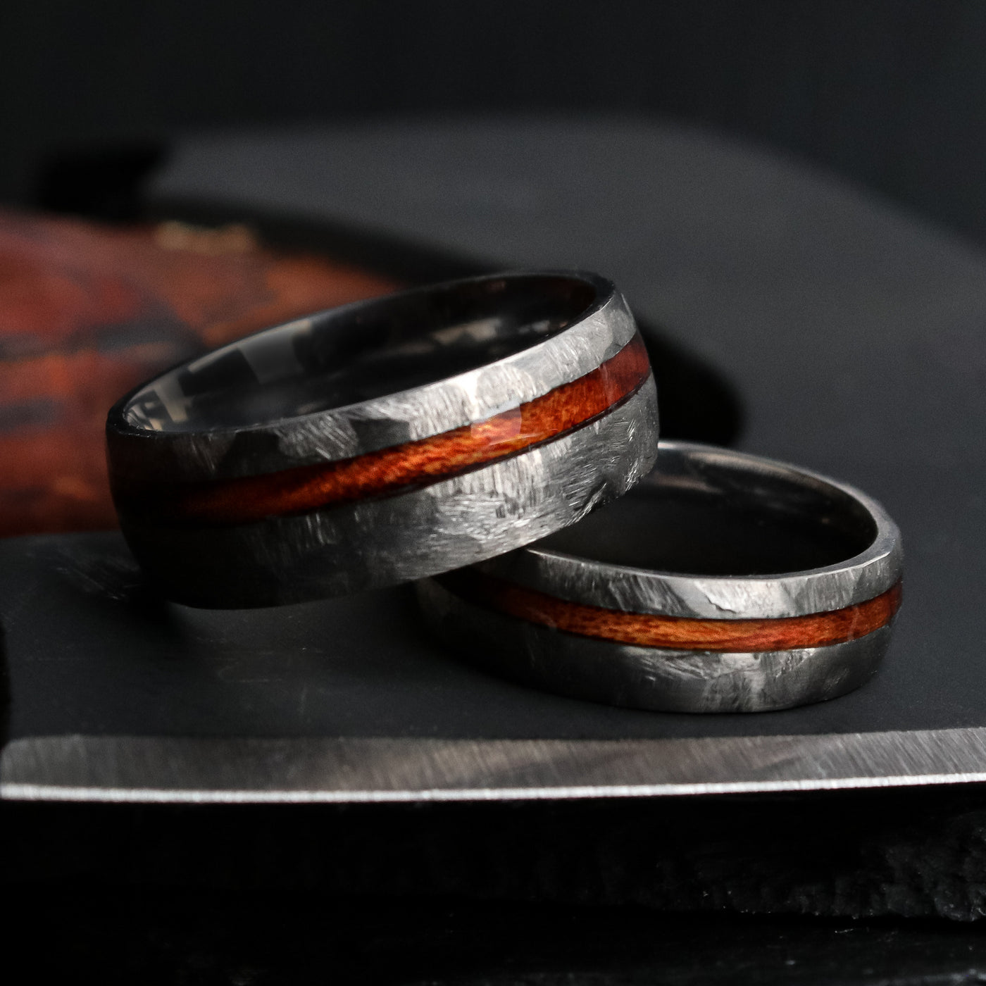 The Vitae Set | Ironwood Wedding Rings | Thorum