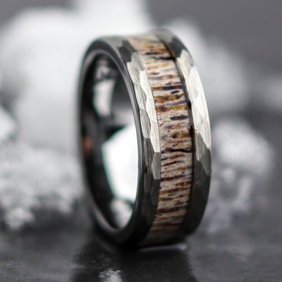 The Yee | Hammered Antler Wedding Band | Thorum