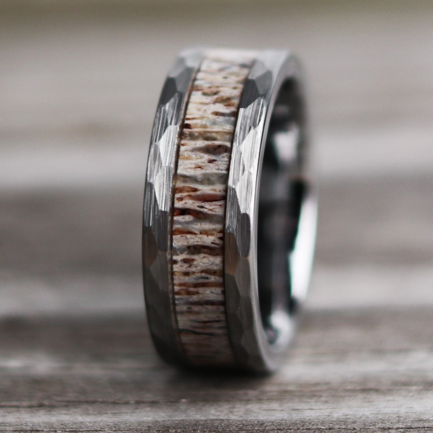 Hammered Antler Wedding Band | Thorum