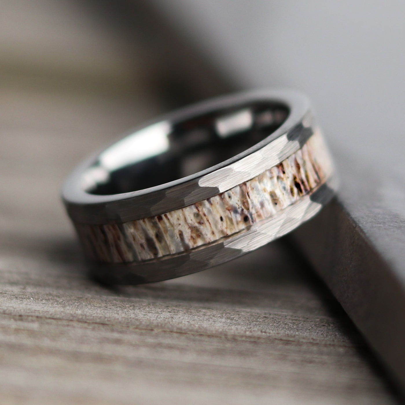 Hammered Antler Wedding Band | Thorum