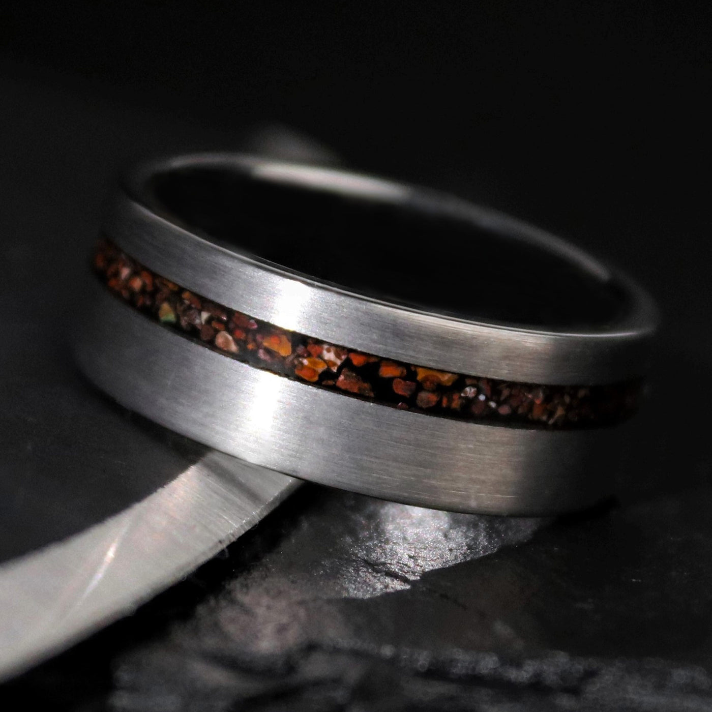 Tungsten and TRex Bone Ring