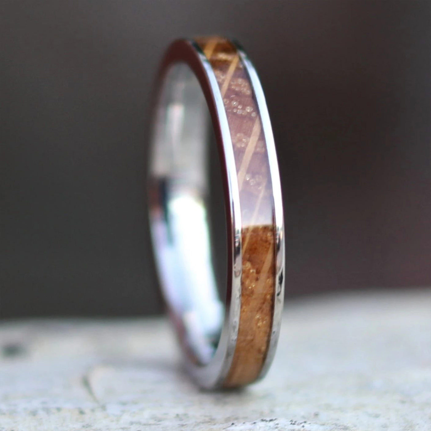 Unique Whiskey Barrel Wedding Rings for Women