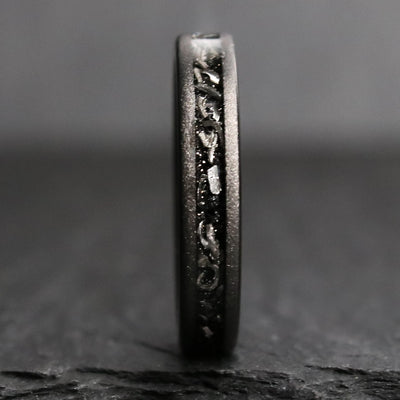 Black Meteorite | Women's Meteorite Ring | Thorum