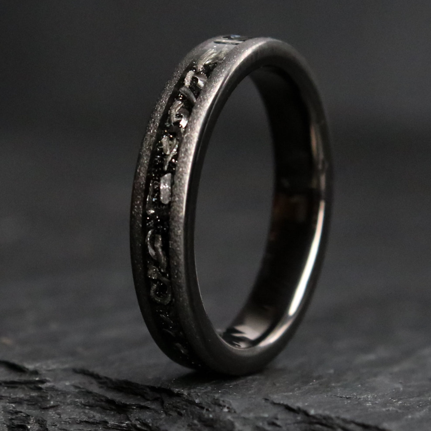 Black Meteorite | Women's Meteorite Ring | Thorum